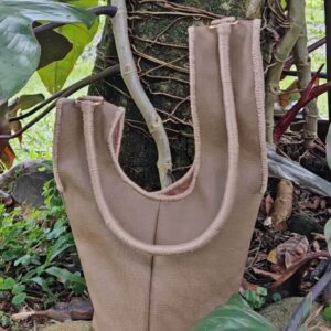 Bolso de Mano - Vinil Café, Beige y Marfil
